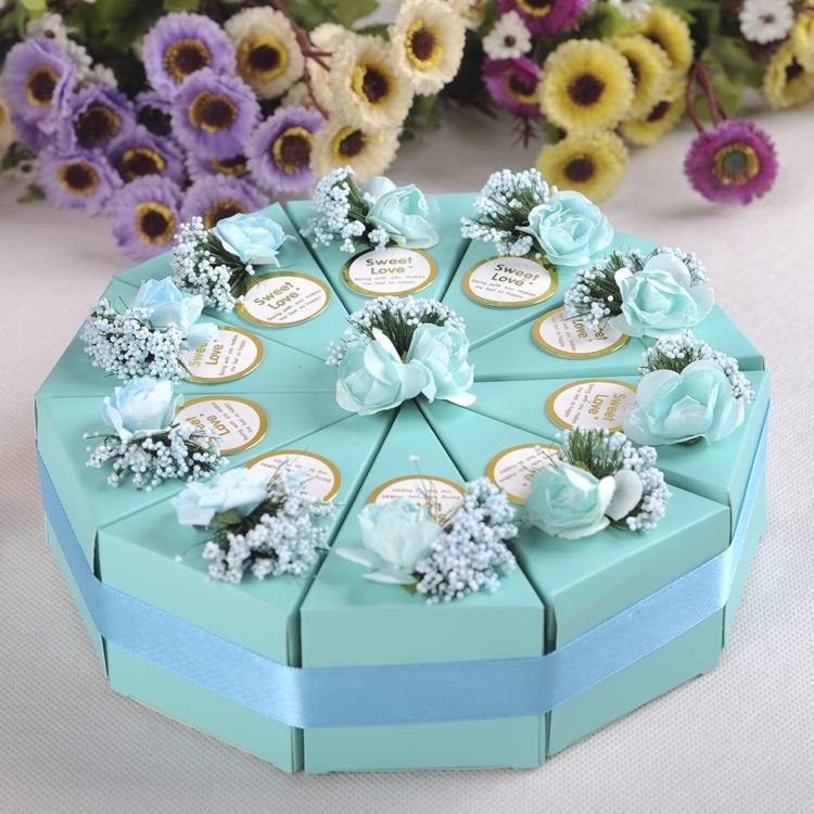 10pcs Cake Candy Gift Box Wedding Party Cake Sweet Chocolate Gift Boxes - MRSLM