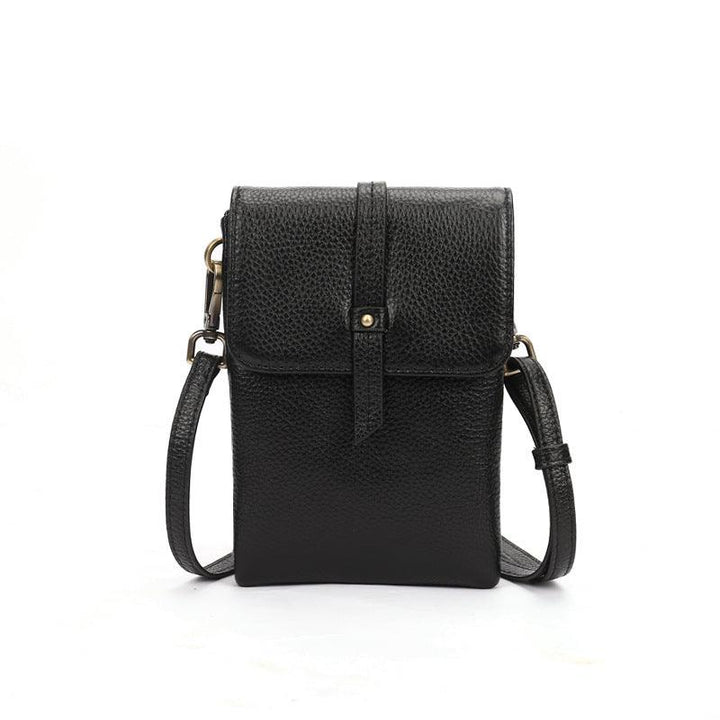 Mobile Phone Head Layer Cowhide Diagonal Small Bag - MRSLM