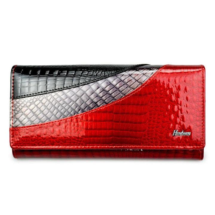 Top layer cowhide patent leather wallet - MRSLM