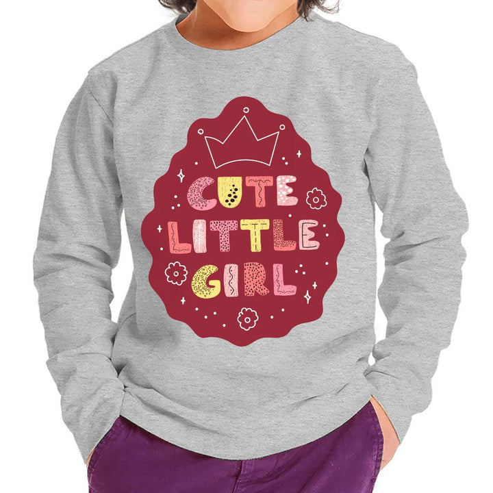 Cute Little Girl Toddler Long Sleeve T-Shirt - Kawaii Kids' T-Shirt - Printed Long Sleeve Tee - MRSLM