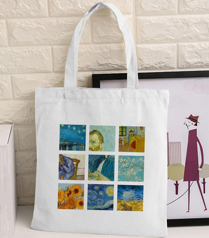 Van Gogh Print Canvas Tote Bag