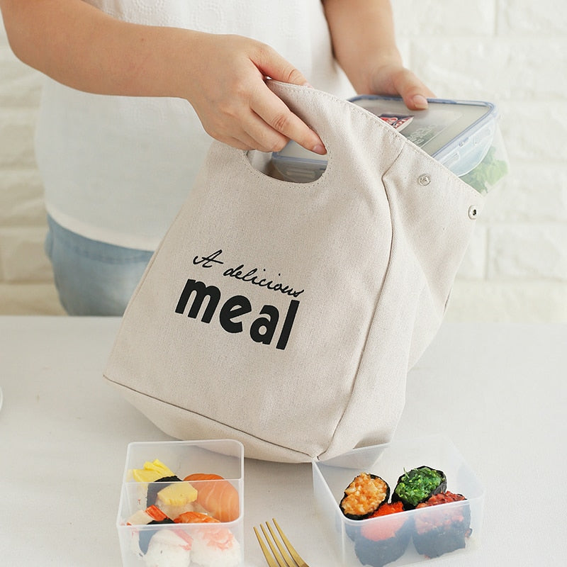 Portable Canvas Lunch Bag