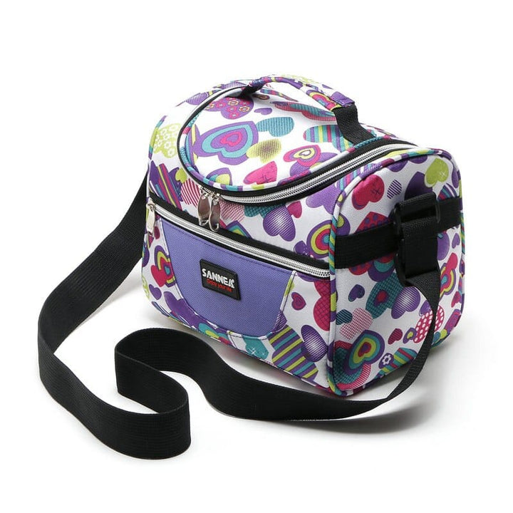 Portable Shoulder Lunch Bag with Front Pocket