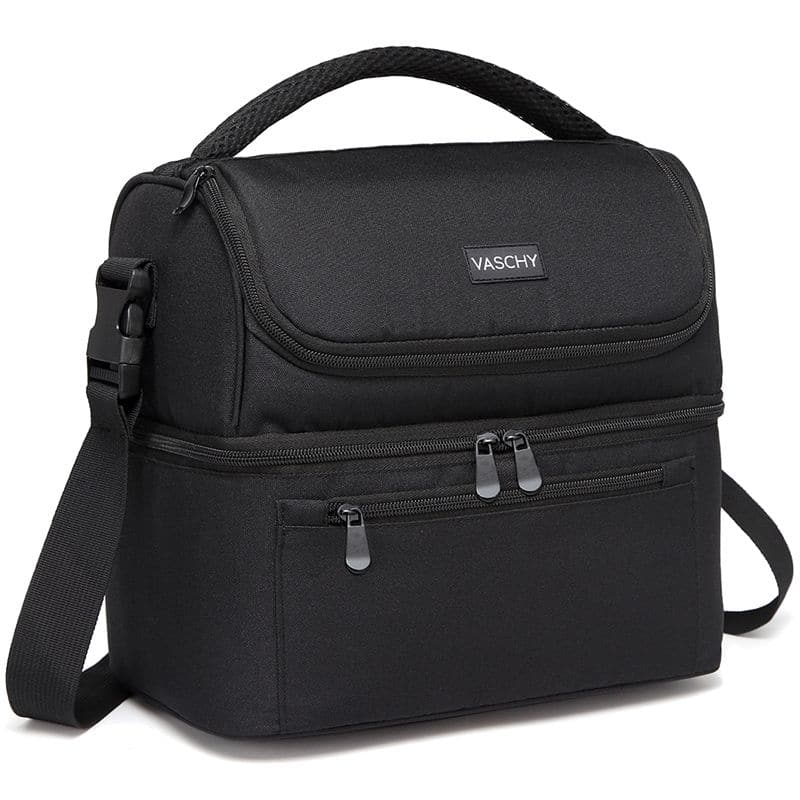 Black Insulated Lunch Bag