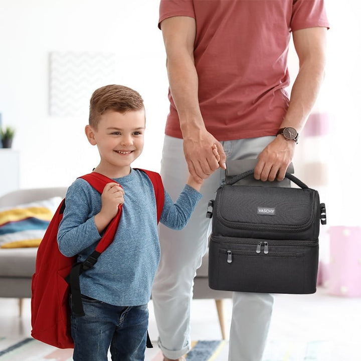 Black Insulated Lunch Bag