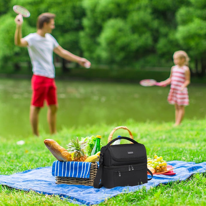 Black Insulated Lunch Bag