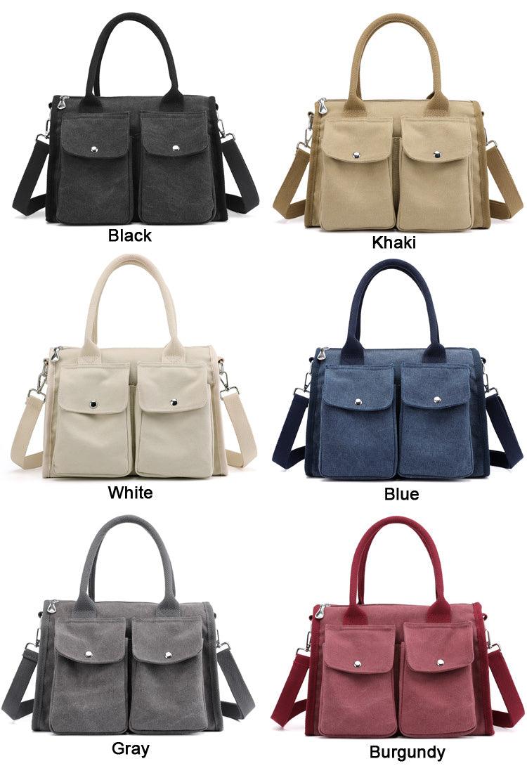 Canvas Women Bags for Women 2021 Doctor Bag Ladies Hand Bags Handbag Designer Totes Casual Canvas Crossbody Bag Shoulder Hobo - MRSLM