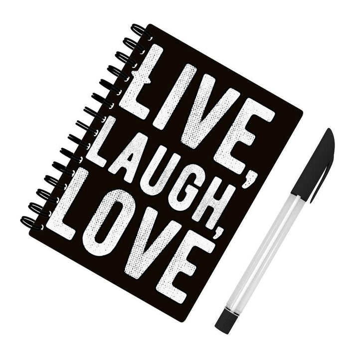 Live Laugh Love Spiral Notebook - Trendy Notebook - Cool Notebook - MRSLM