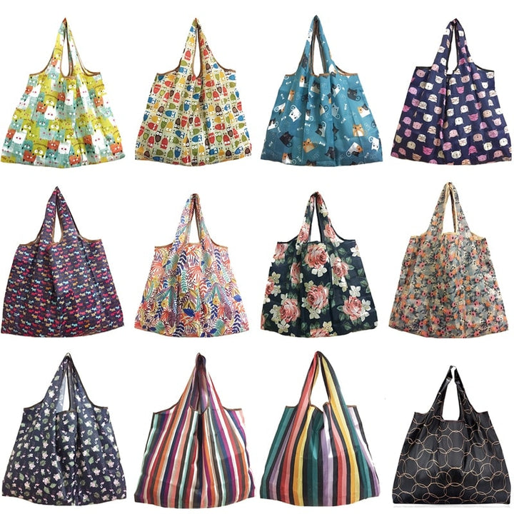 Large Folding Patterned Shopping Bag