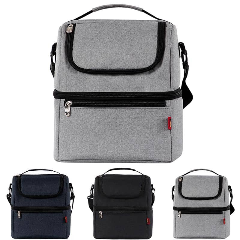 2-Compartment Insulated Shoulder Lunch Bag