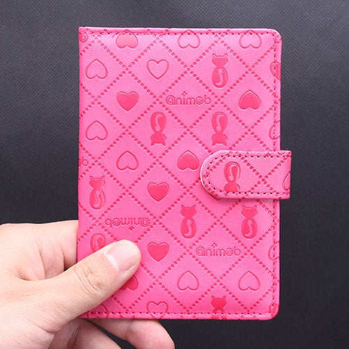 Colorful Passport Cover with Cute Heart and Kitty Designs