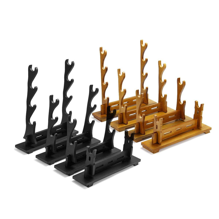 1/2/3/4-Tier Katana Holder Solid Wood Bracket Rack Hanger Tool Display Stand - MRSLM