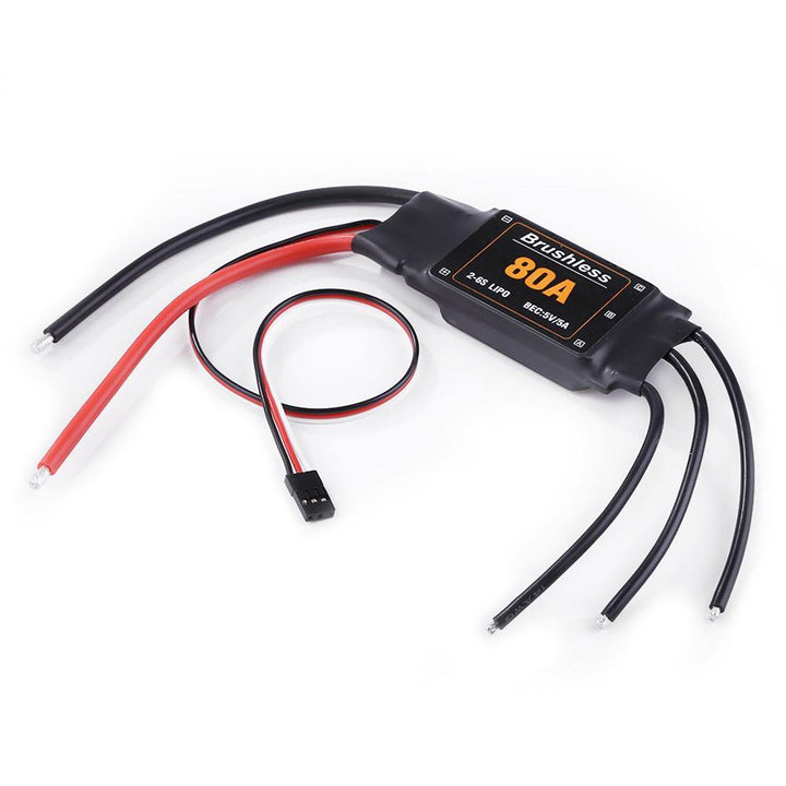 RC Brushless ESC 80A UBEC 2S-6S Electronic Speed Controller with BEC DIY Module for RC Airplane FPV Racing Drone Plane Aircraft Boat Car - MRSLM