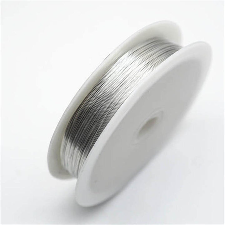 2-1.0mm Craft Beading Wire Silver Copper Wire For Bracelet Necklace Jewelry DIY Accessories - MRSLM