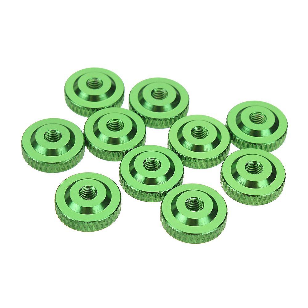 Suleve M3AN12 10Pcs M3 Knurled Thumb Nut w/ Collar Screw Spacer Washer Aluminum Alloy Multicolor - MRSLM
