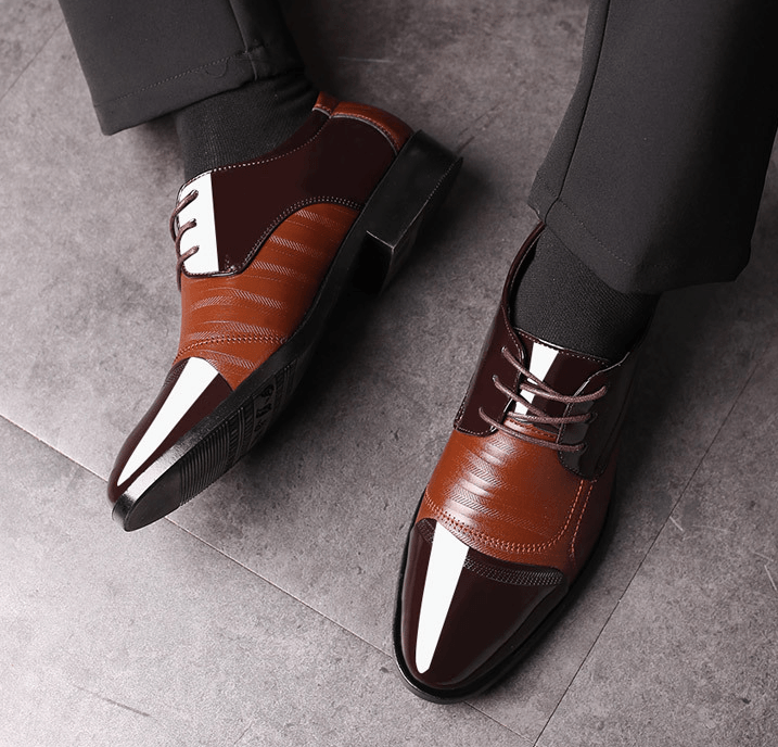 2021 summer new shoes men's business dress large size shoes fashion hundred tower wedding shoes - MRSLM