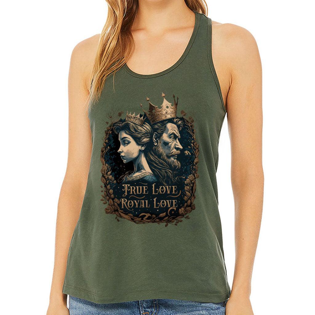 Royal Love Women's Racerback Tank - Printed Tank Top - Colorful Workout Tank - MRSLM