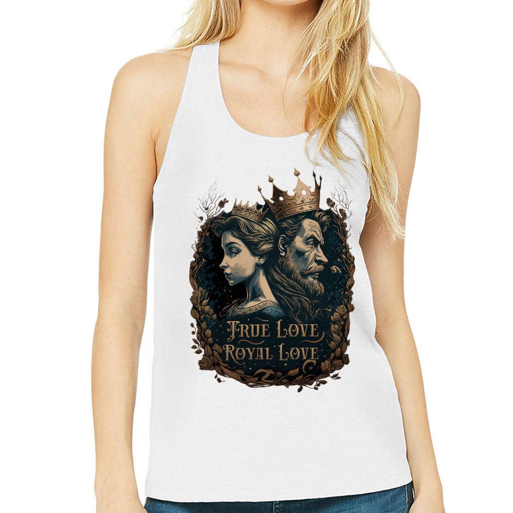 Royal Love Women's Racerback Tank - Printed Tank Top - Colorful Workout Tank - MRSLM