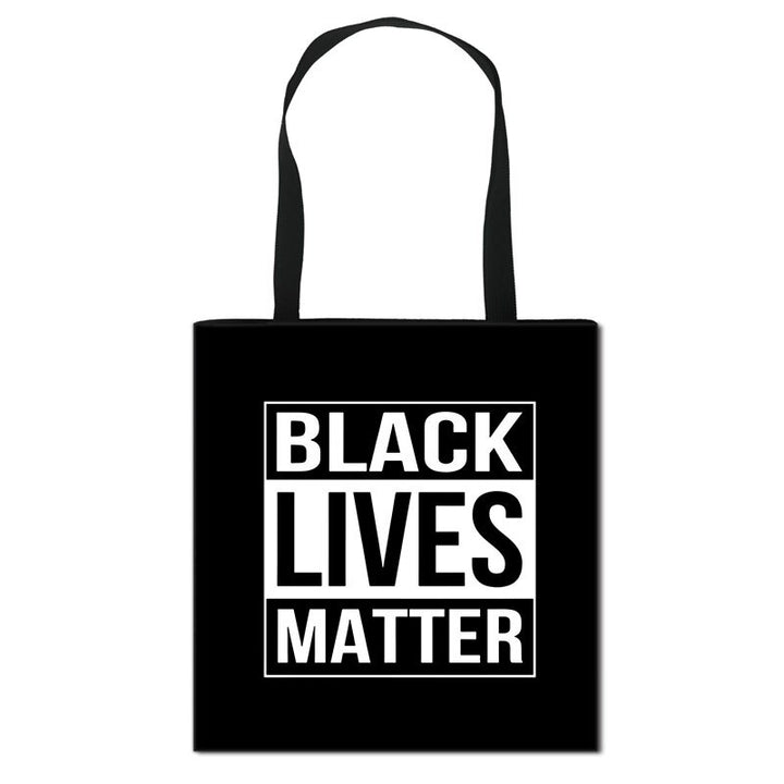 Black Lives Matter Printed Canvas Shoulder Bag