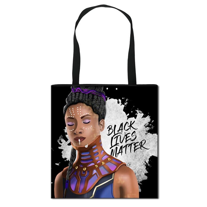 Black Lives Matter Printed Canvas Shoulder Bag