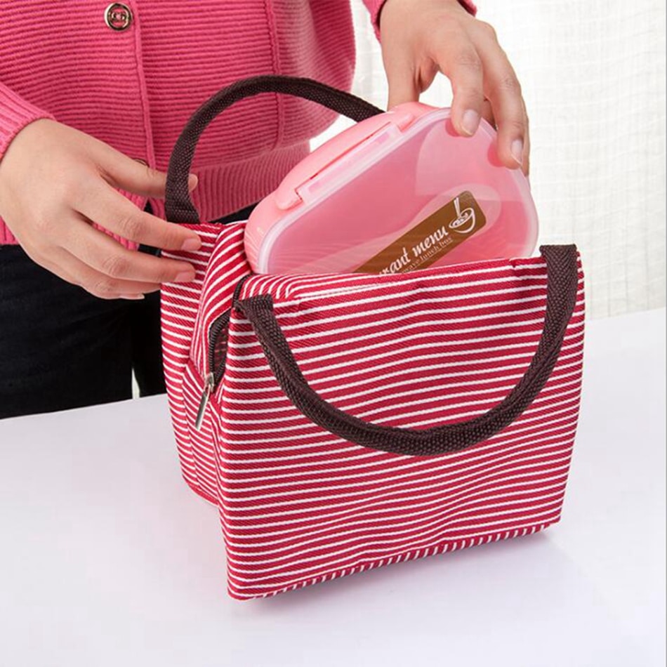 Striped Lunch Bag