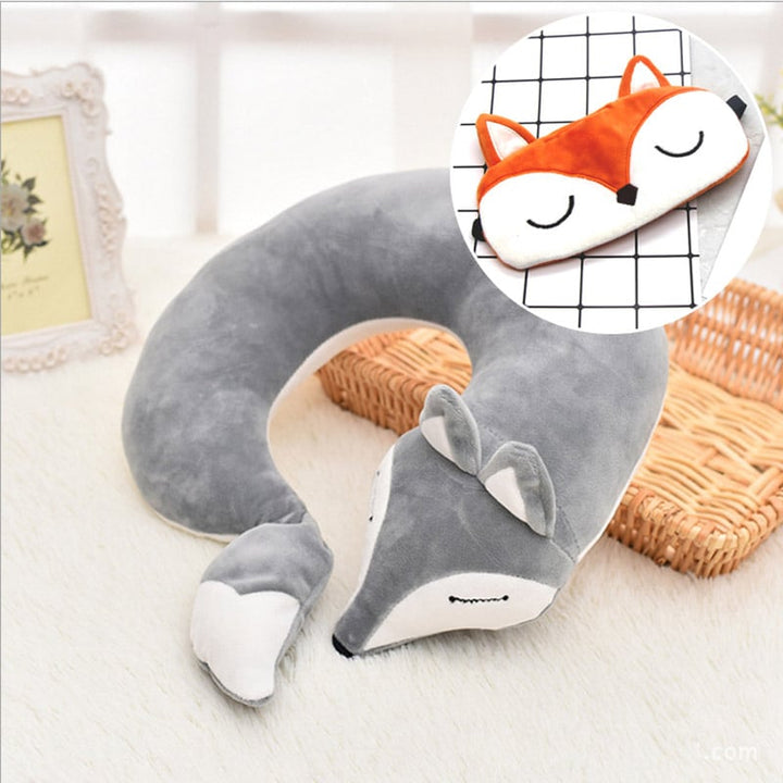 Lovely Fox Shaped Plush Travel Pillows