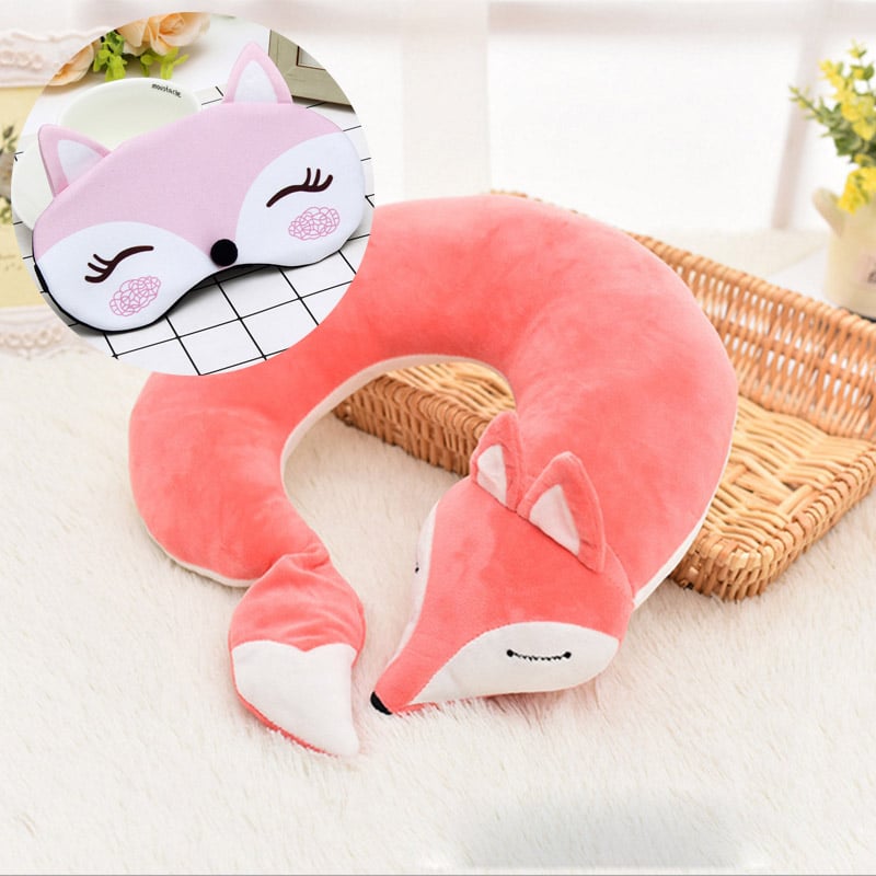 Lovely Fox Shaped Plush Travel Pillows