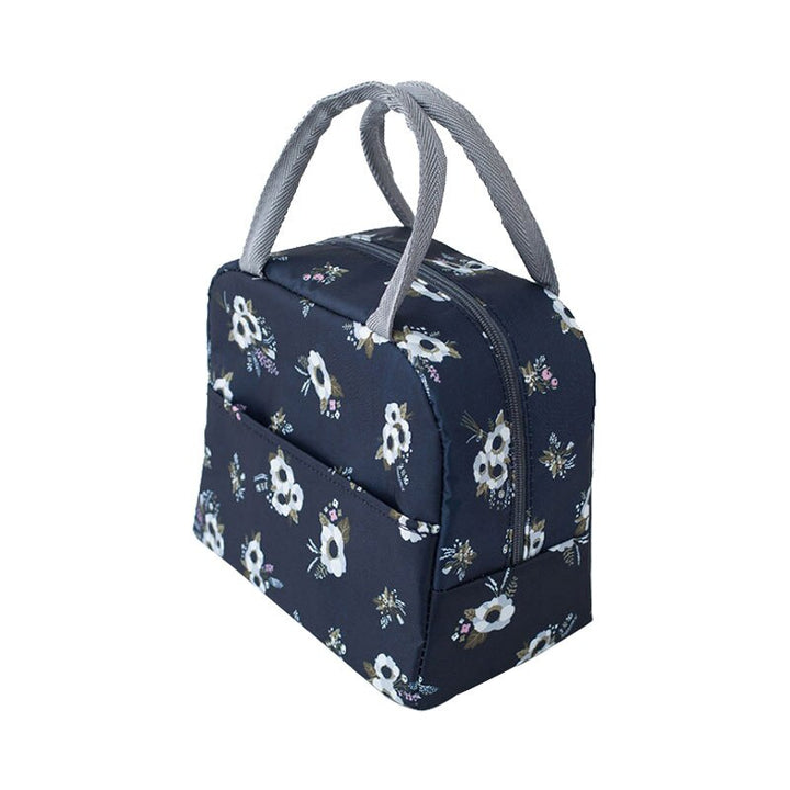 Patterned Portable Lunch Bag with Zipper