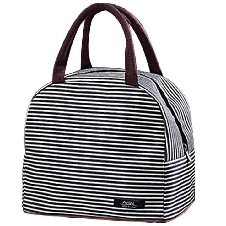 Striped Oxford Cooler Lunch Bags for Kids