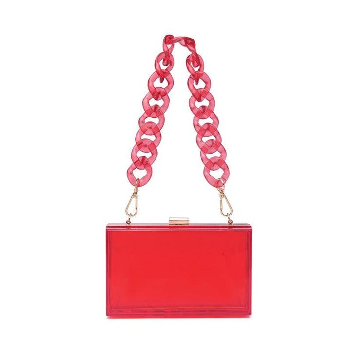 Acrylic Transparent One-shoulder Messenger Mini Square Bag - MRSLM