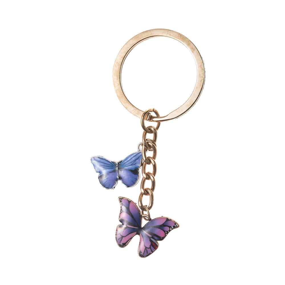 Colorful Double Butterfly Keychain