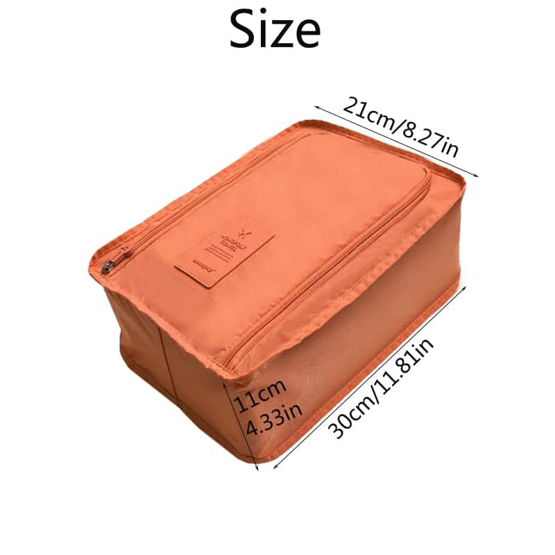 Waterproof Colorful Nylon Travel Shoes Storage Bag with Zipper