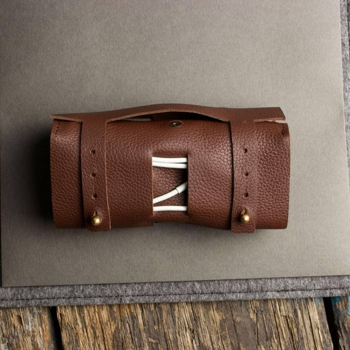 Brown Leather Cord Wrap - MRSLM