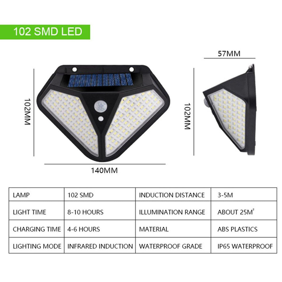 102SMD/50COB LED Waterproof Light Control Motion Sensor Security Solar Panel Light - MRSLM