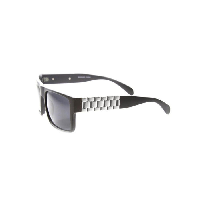Flat Top Watch Link Temple Aviator Glasses - MRSLM