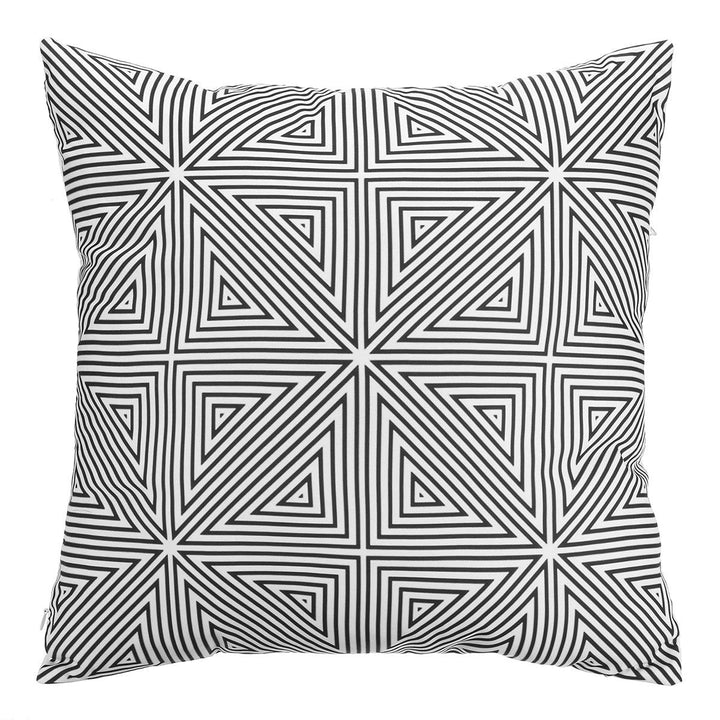 Black and White Printed Geometry Pattern Pillowcase Euro Pillow Covers Home Decorative Cushion Cover - MRSLM