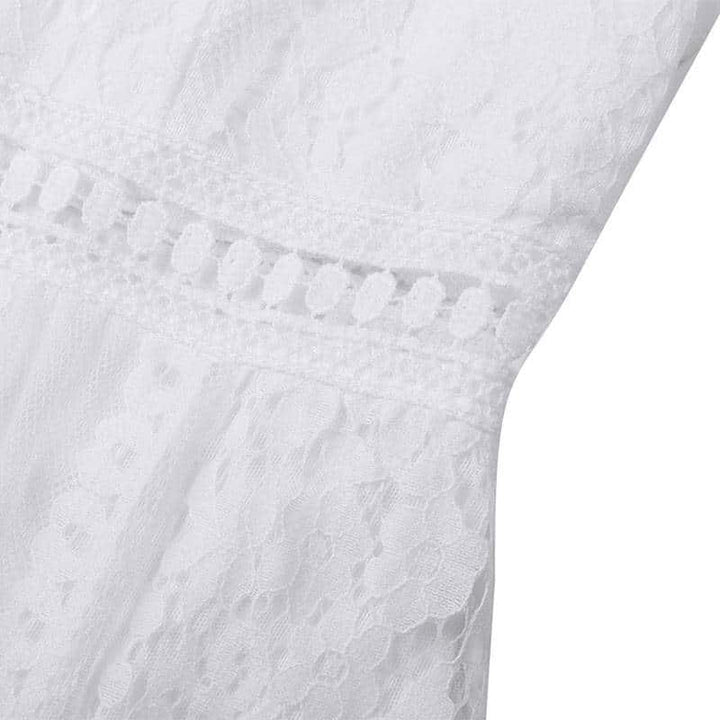 Women's White Lace Maxi Dress