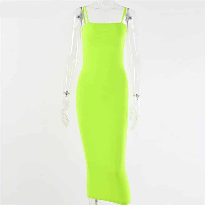 Women's Spaghetti Strap Backless Maxi Dress