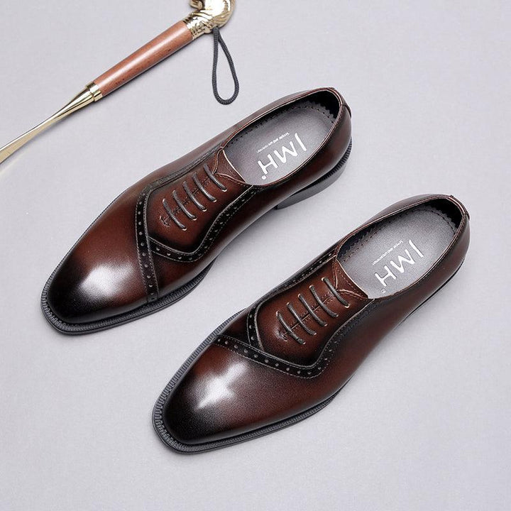 Business Carved Pointed Retro Wedding Shoes Men - MRSLM