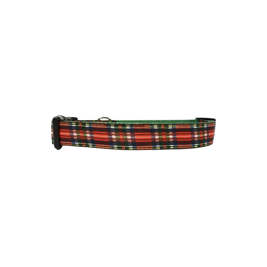 Red Plaid Christmas Dog Collar - Large - MRSLM