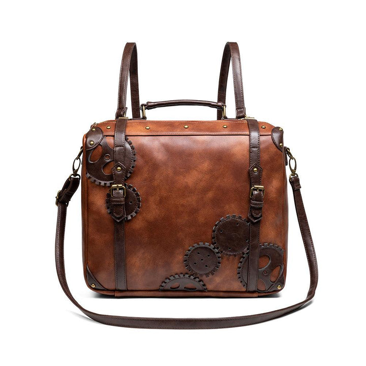 Fashion Creativity Ladies Retro Brown Outdoor Steampunk Backpack - MRSLM