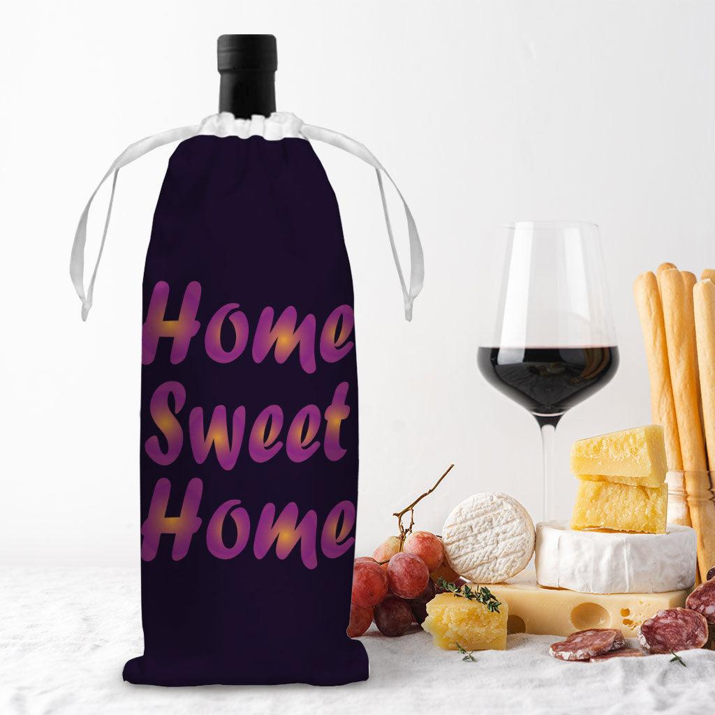 Home Sweet Home Wine Tote Bag - Best Design Wine Tote Bag - Printed Wine Tote Bag - MRSLM