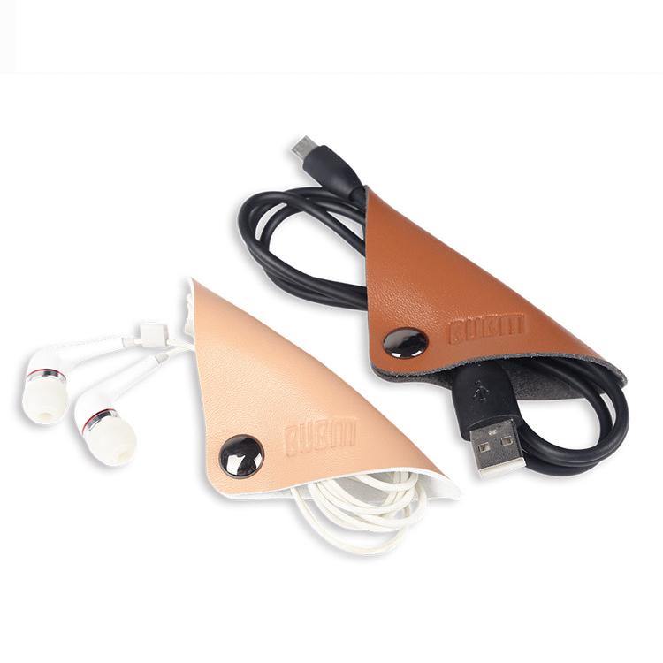 BUBM LXDC 2Pcs Magnetic Leather Cable Strap Cable Tie Wraps Cord Management Holder Keeper Cable Clip - MRSLM