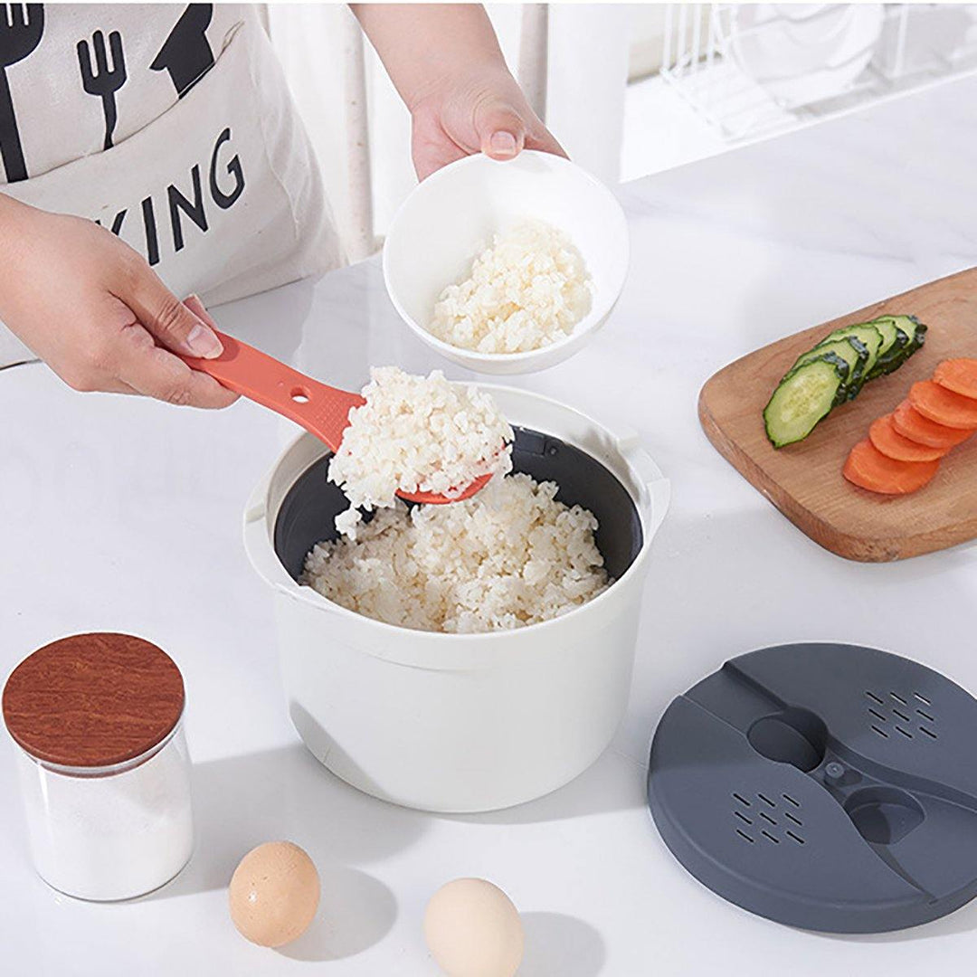 Microwave Rice Cooker Microwave Rice Steamer Bowl Cooker Tools Kitchen Utensils - MRSLM