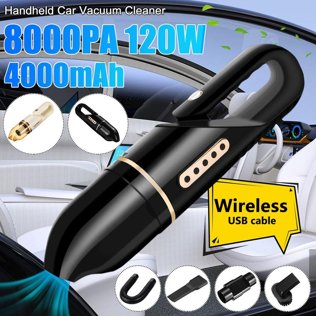120W Cordless Handheld Vacuum Cleaner 8000Pa Powerful Suction Wet&Dry Lightweight for Home Car - MRSLM