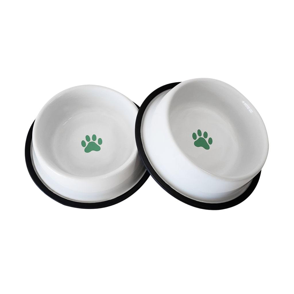 White Non Skid Dog Bowl - MRSLM