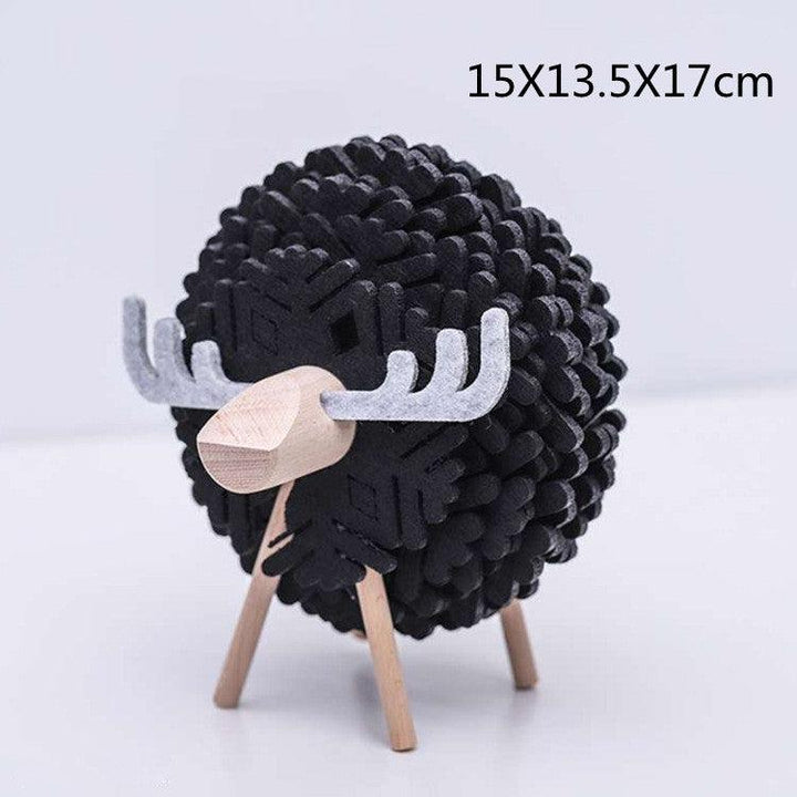 Sheep Elk Anti-Skid Absorbent Insulation Tea Ceremony Felt Coaster Japanese Style Creative Home Office - MRSLM