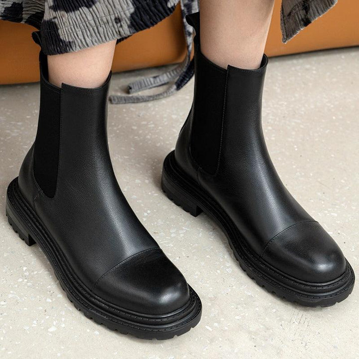 Korean Style Simple Platform Martin Boots - MRSLM