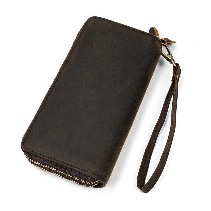 Men's Vintage Double Leather Clutch Bag - MRSLM