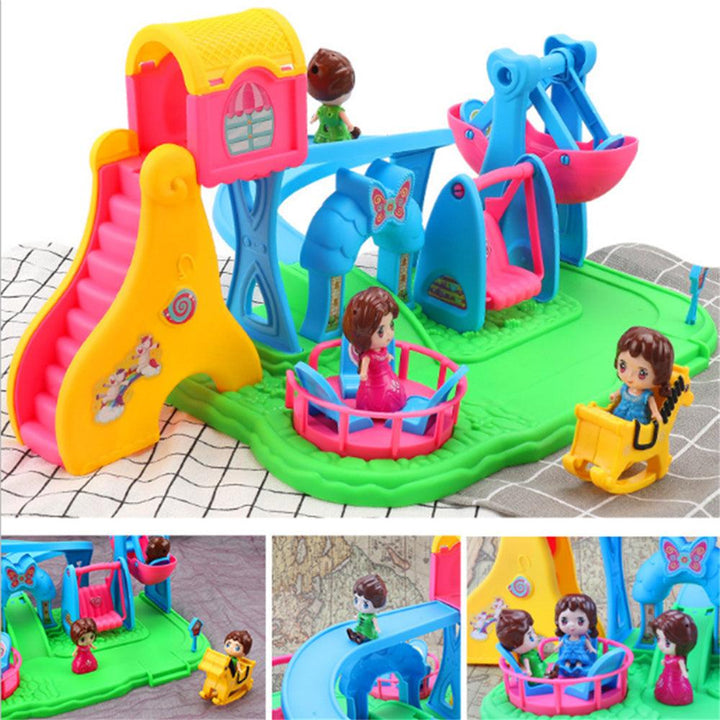 Children`s Playground Toy Set Creative Fine Build Fallproof Toys Children Mind Intellgence Developing Toys Set - MRSLM
